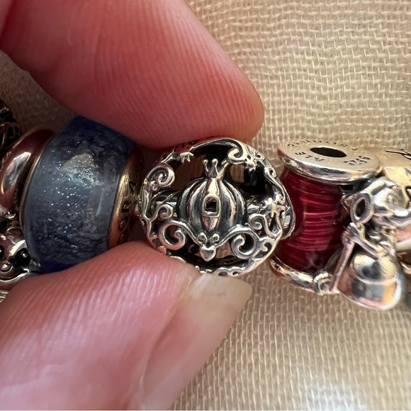 Authentic Pandora Disney Cinderella Bracelet Plus Charms - Picture 12 of 16